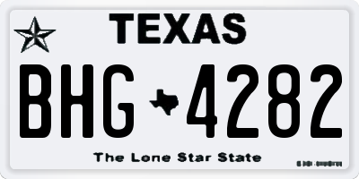 TX license plate BHG4282