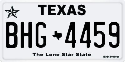 TX license plate BHG4459