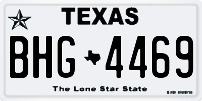 TX license plate BHG4469