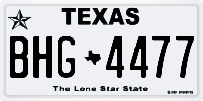 TX license plate BHG4477