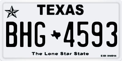 TX license plate BHG4593