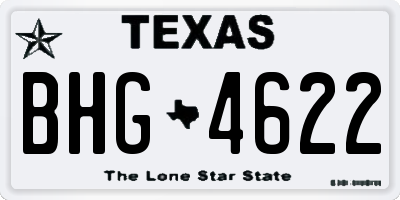 TX license plate BHG4622