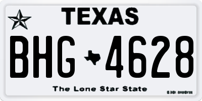TX license plate BHG4628