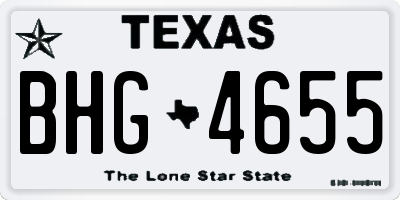 TX license plate BHG4655