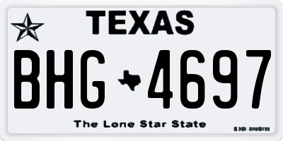 TX license plate BHG4697