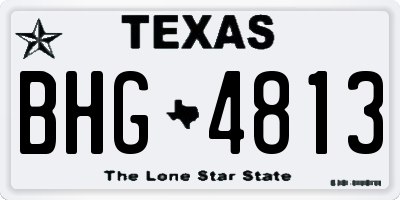 TX license plate BHG4813