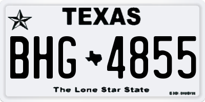 TX license plate BHG4855
