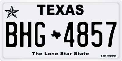 TX license plate BHG4857