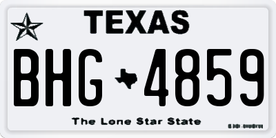 TX license plate BHG4859