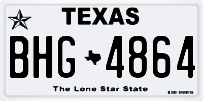 TX license plate BHG4864
