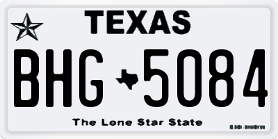 TX license plate BHG5084