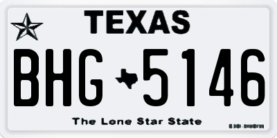 TX license plate BHG5146