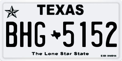 TX license plate BHG5152