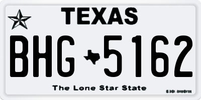 TX license plate BHG5162