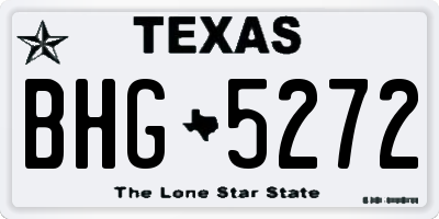 TX license plate BHG5272