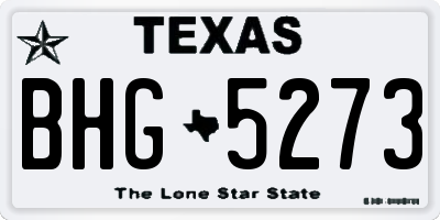 TX license plate BHG5273