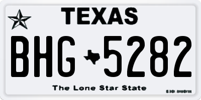 TX license plate BHG5282