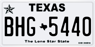 TX license plate BHG5440