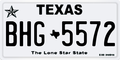 TX license plate BHG5572