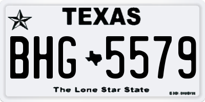 TX license plate BHG5579
