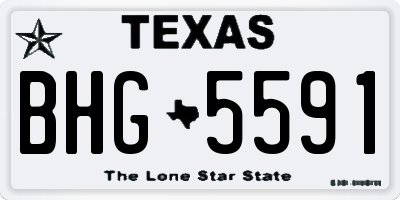 TX license plate BHG5591