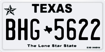 TX license plate BHG5622
