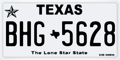 TX license plate BHG5628