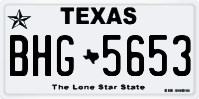 TX license plate BHG5653