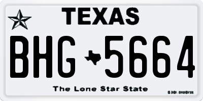 TX license plate BHG5664