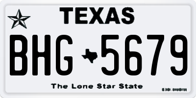 TX license plate BHG5679