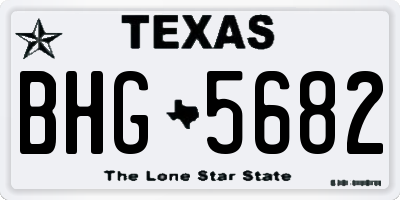 TX license plate BHG5682