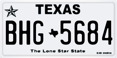 TX license plate BHG5684
