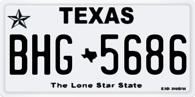TX license plate BHG5686