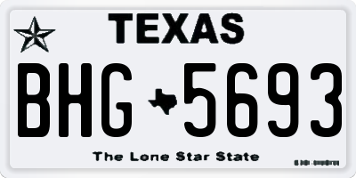 TX license plate BHG5693