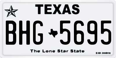 TX license plate BHG5695
