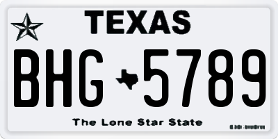 TX license plate BHG5789