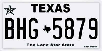 TX license plate BHG5879