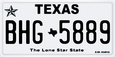 TX license plate BHG5889