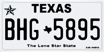 TX license plate BHG5895