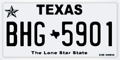 TX license plate BHG5901