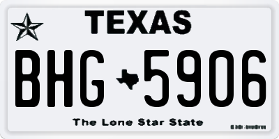 TX license plate BHG5906