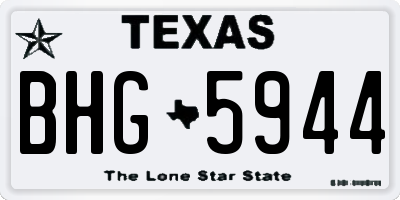 TX license plate BHG5944