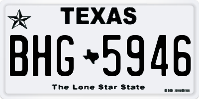 TX license plate BHG5946