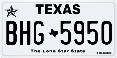TX license plate BHG5950