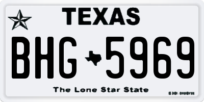 TX license plate BHG5969