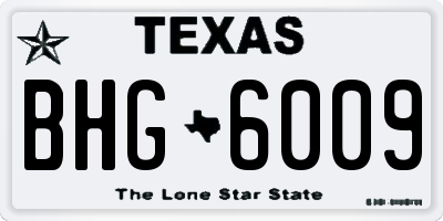 TX license plate BHG6009