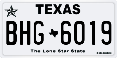 TX license plate BHG6019