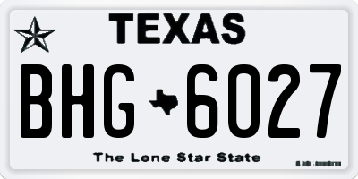 TX license plate BHG6027