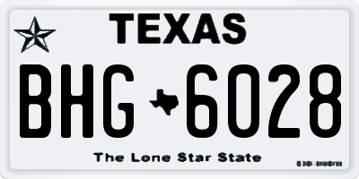 TX license plate BHG6028