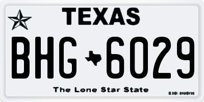 TX license plate BHG6029